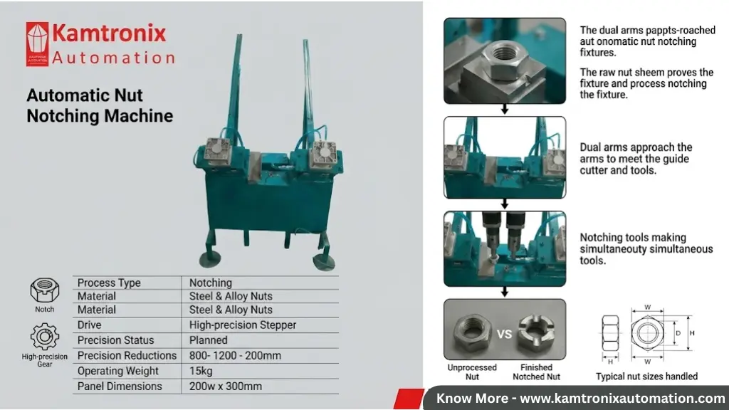 Automatic Nut Notching SPM Machine